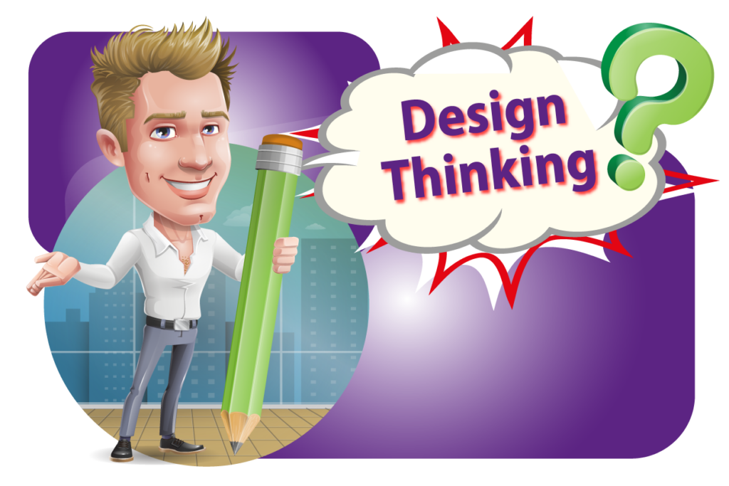 Ilustração sobre a metodologia Design Thinking