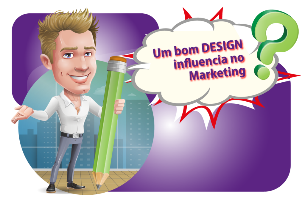 Ilustração sobre design e estratégia de marketing