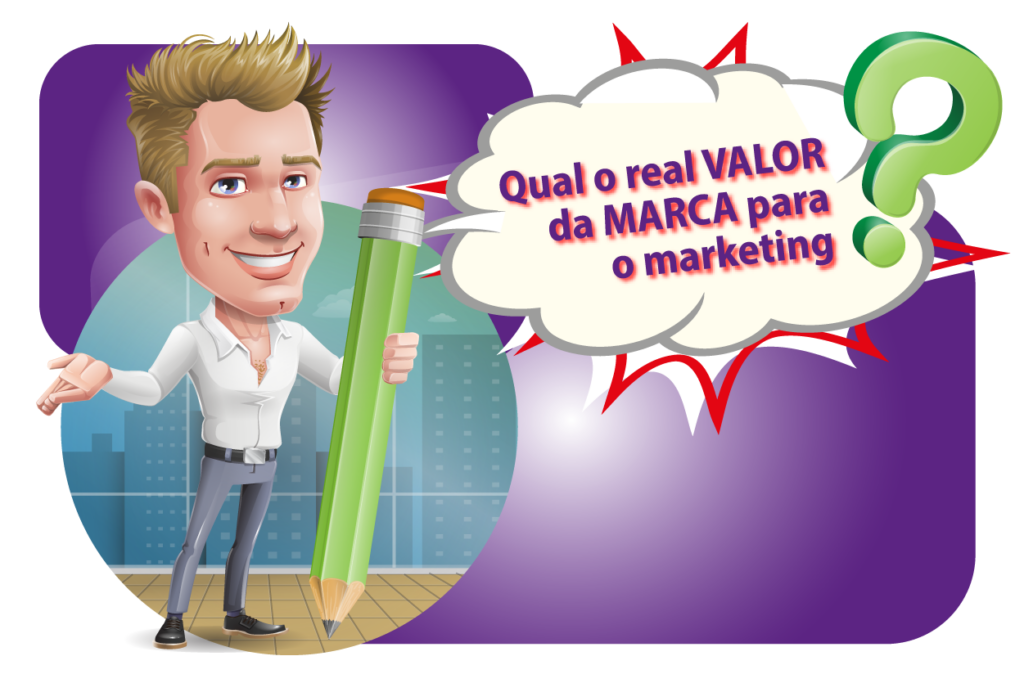Ilustração sobre o valor da marca no marketing