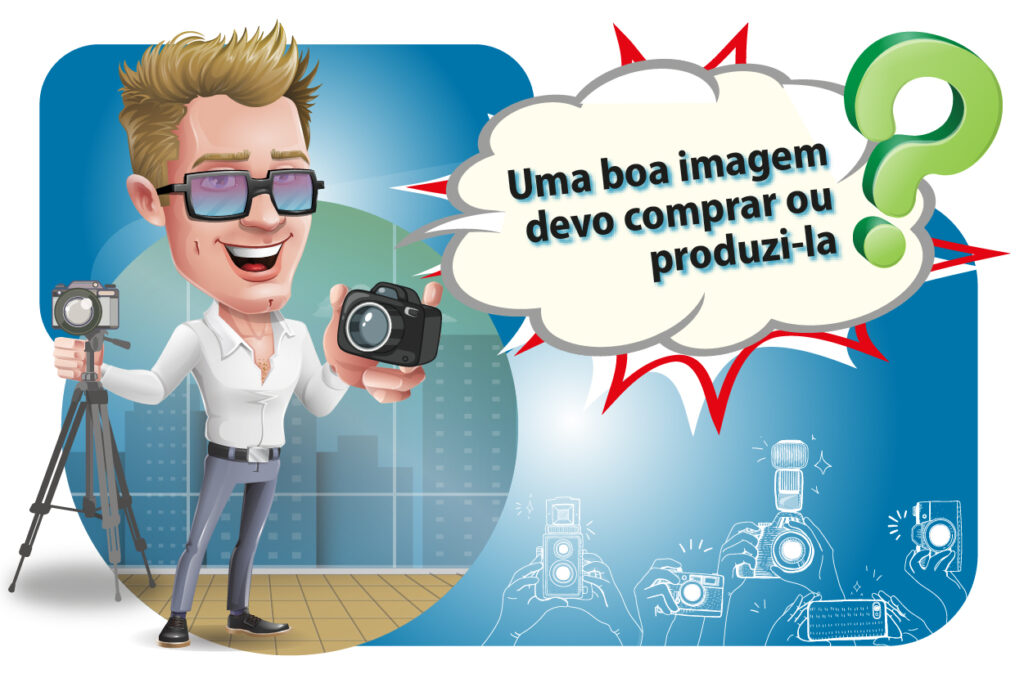 Ilustração sobre decisão entre comprar ou produzir