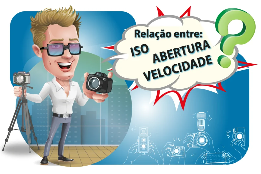 Fotografia explicando ISO, abertura e velocidade do obturador